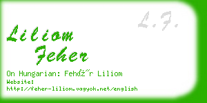 liliom feher business card